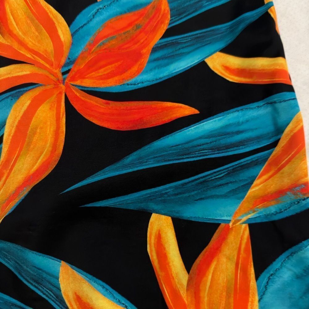 Louisa Ballou Vibrant Floral Swimsuit coverup mini dress M - Picture 7 of 8